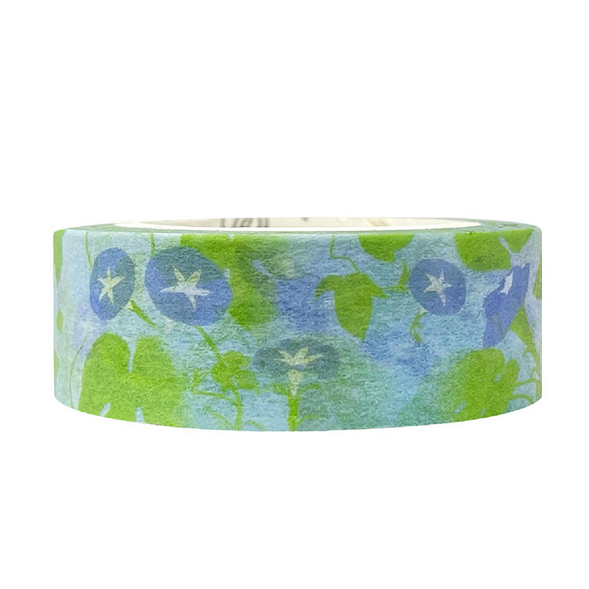 Wrapables Flowers and Greens 15mm x 7M Washi Masking Tape, Sweet Pea Image