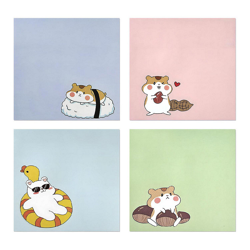 Wrapables Funny Chipmunks Sticky Notes (Set Of 4) Image