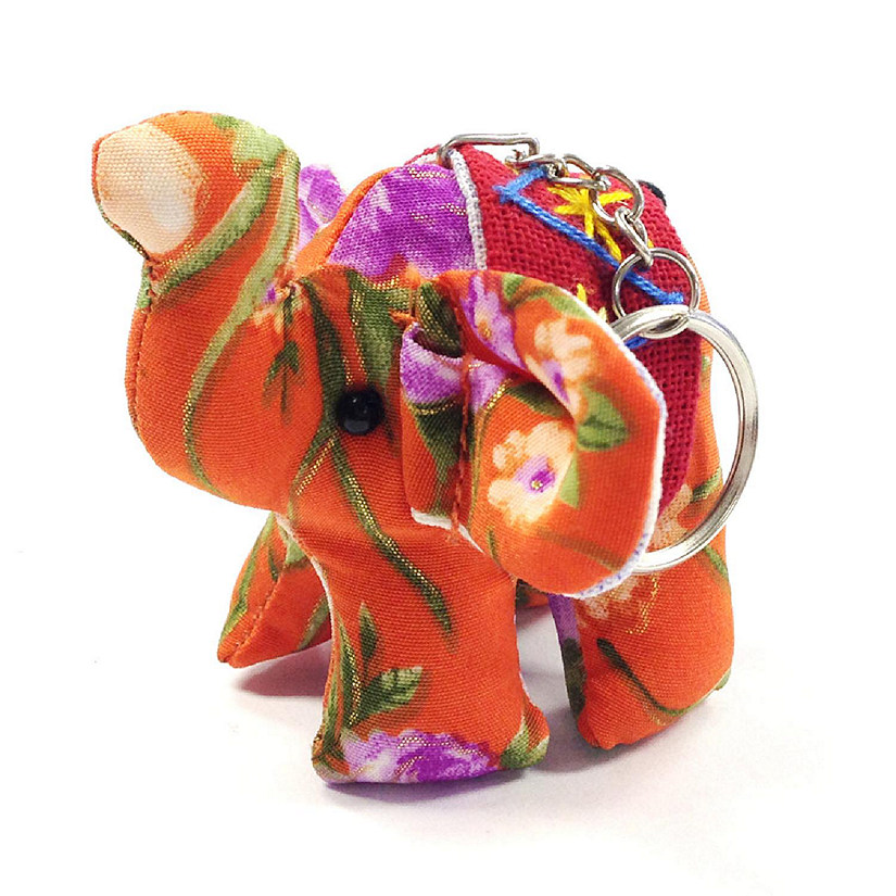 Wrapables&#174; Handmade Thai Elephant Keychain, Orange Image