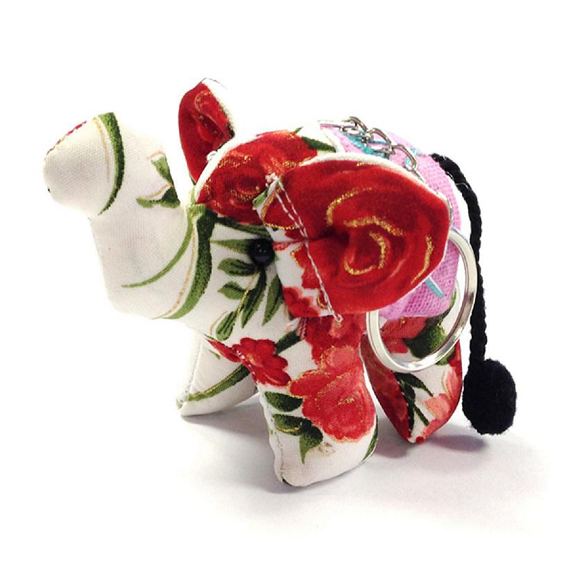Wrapables&amp;#174; Handmade Thai Elephant Keychain, White Image