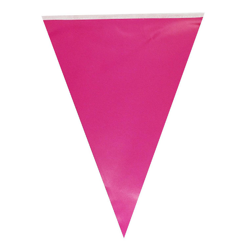 Wrapables Hot Pink Triangle Pennant Banner Party Decorations Image