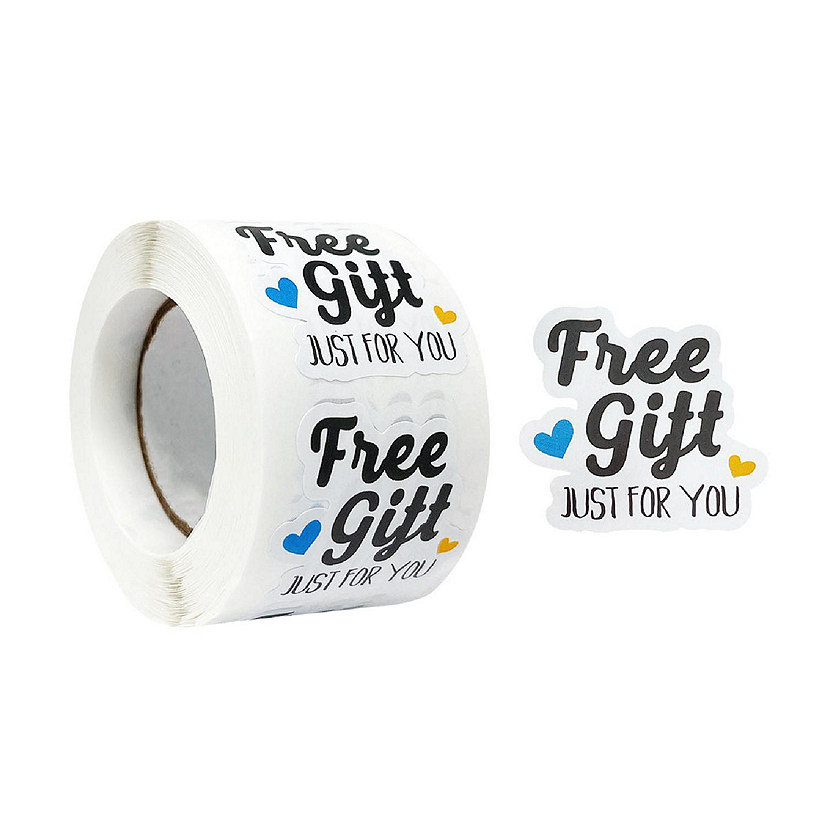 Wrapables Just For You Small Business Thank You Stickers Roll, Sealing Stickers and Labels for Boxes, Envelopes, Bags and Packages (500pcs) Image