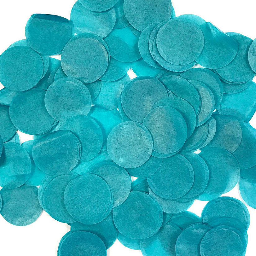 Wrapables Lake Blue 1" Round Tissue Paper Confetti Image