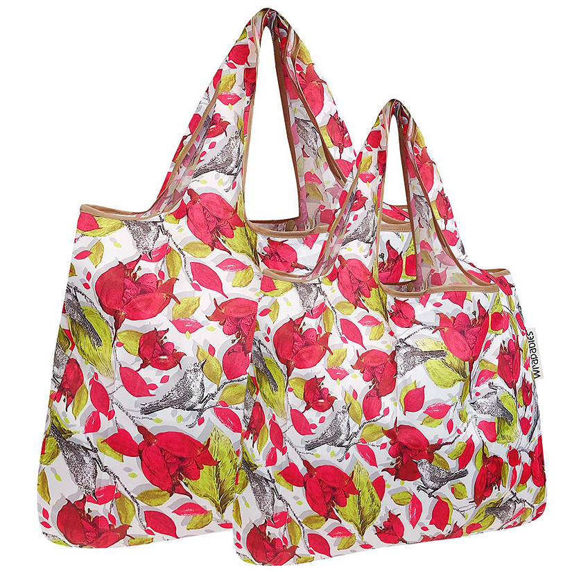Floral Print With Large Collapsible Utility Bag or Tote Bag 