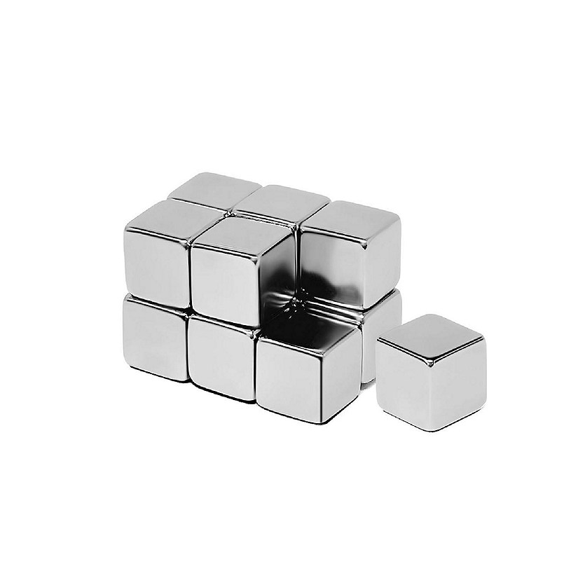 Wrapables Large Cube Neodymium Magnets, Strong Magnets, Set of 12 Image