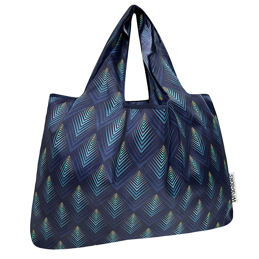 Wrapables Large Nylon Reusable Shopping Bag, Blue Echo Image