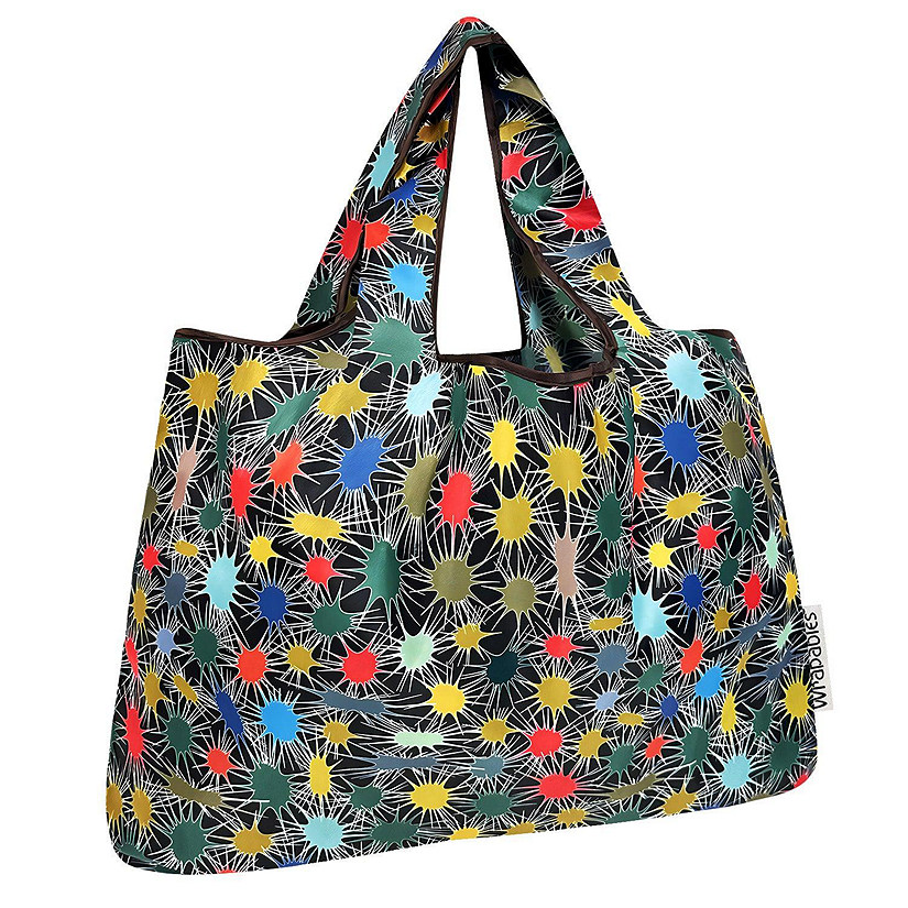 Wrapables Large Nylon Reusable Shopping Bag, Connections Image
