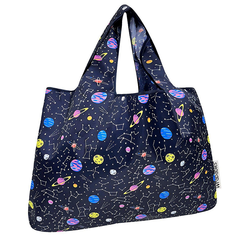 Wrapables Large Nylon Reusable Shopping Bag, Outer Space Image