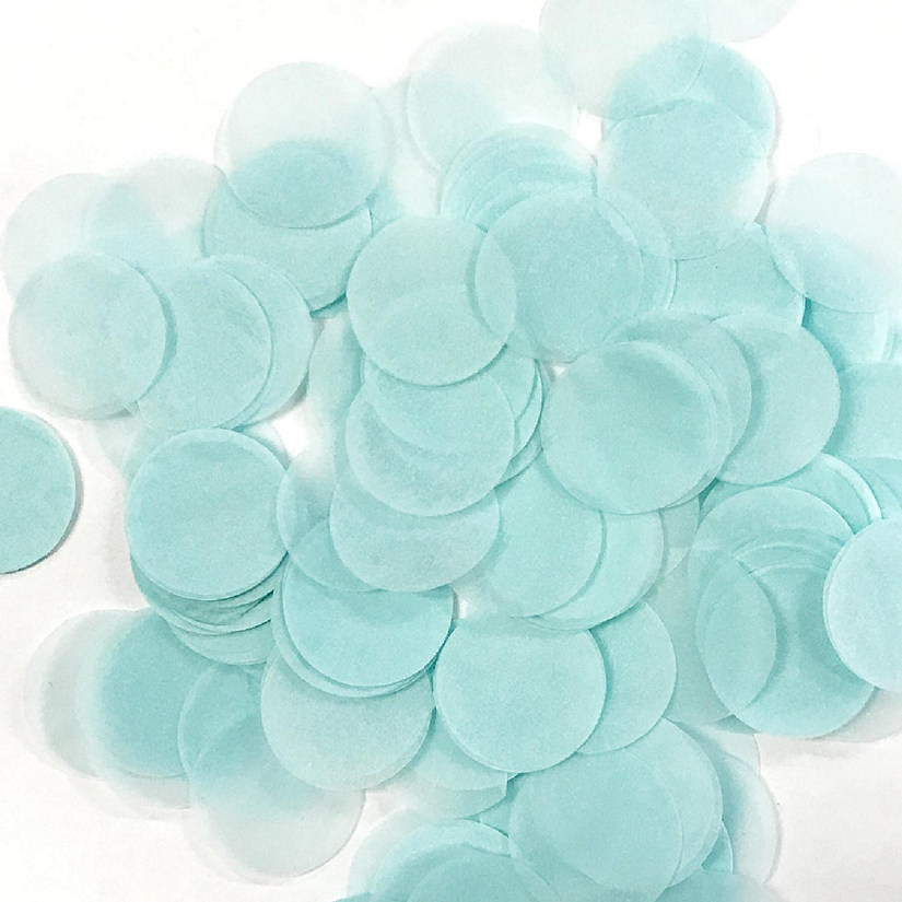 Wrapables Light Blue Round Tissue Paper Confetti 1" Circle Confetti Image