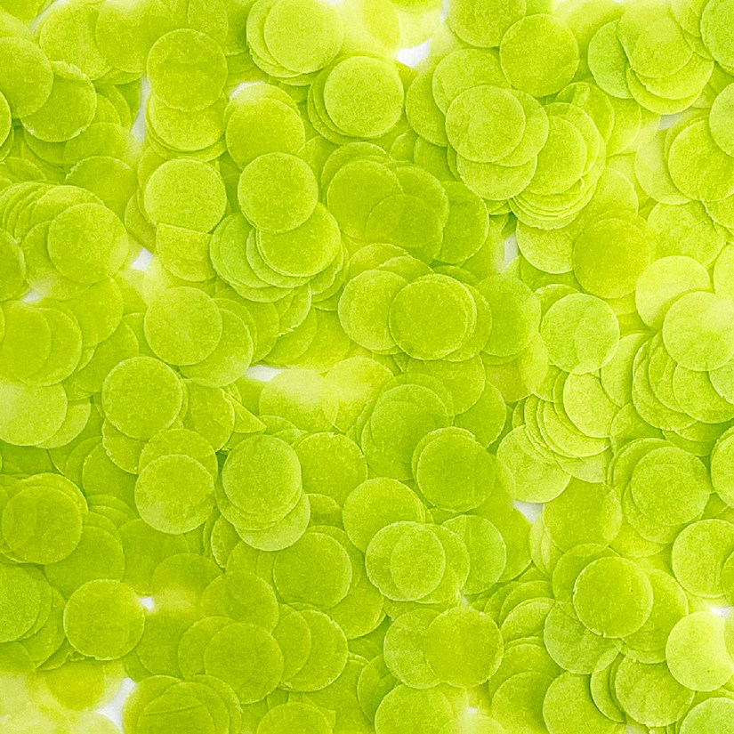 Wrapables Lime Green 0.5" Round Tissue Paper Confetti Image