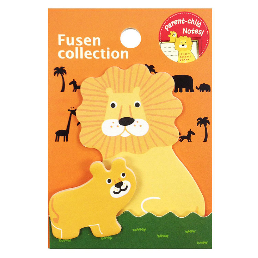 Wrapables Lion Parent and Child Bookmark Memo Sticky Notes Image