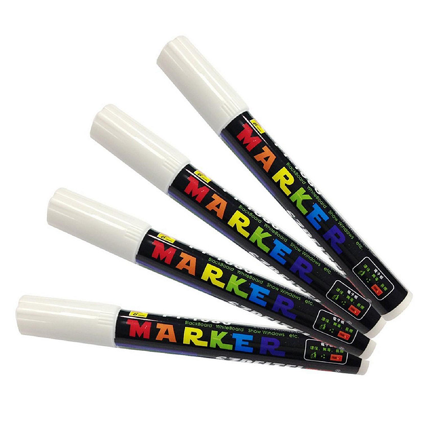Wrapables Liquid Chalk Pen Set Of 4, White Image