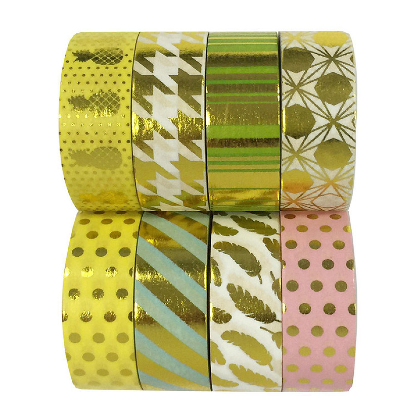 Wrapables&#174; Metallic Foil Washi Masking Tape Collection (Set of 8), 08WPSET09 Image