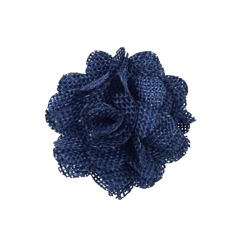 Wrapables Navy Burlap Flower Embellishment Burlap Roses (20pcs) Image