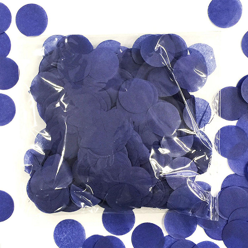 Wrapables Navy Round Tissue Paper Confetti 1" Circle Confetti Image