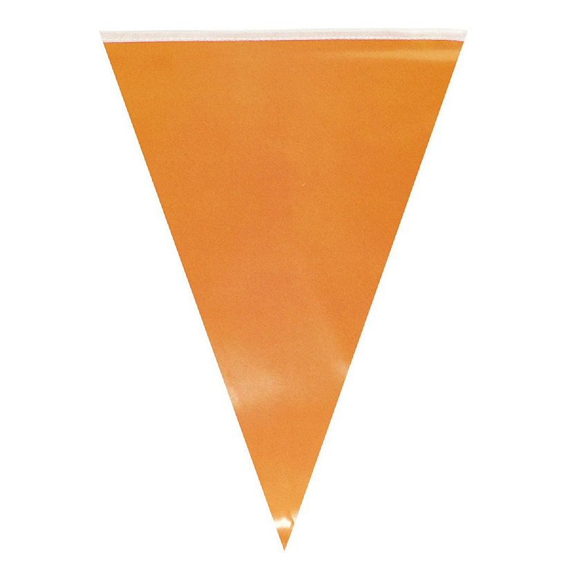 Wrapables Orange Triangle Pennant Banner Party Decorations Image