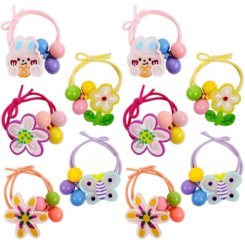 Wrapables Ouchless Floral Spring Hair Ties (10pcs) Image