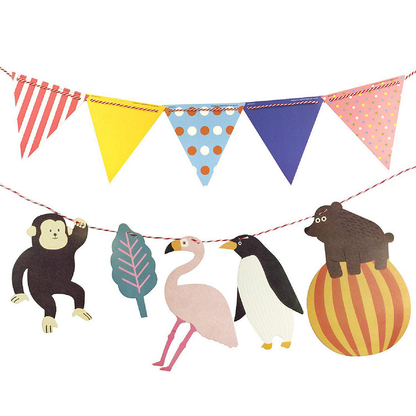 Wrapables Pennant Flag and Animal Banners, Childrens Party Decorations, Birthday Parties, Baby Showers, Animals II Image