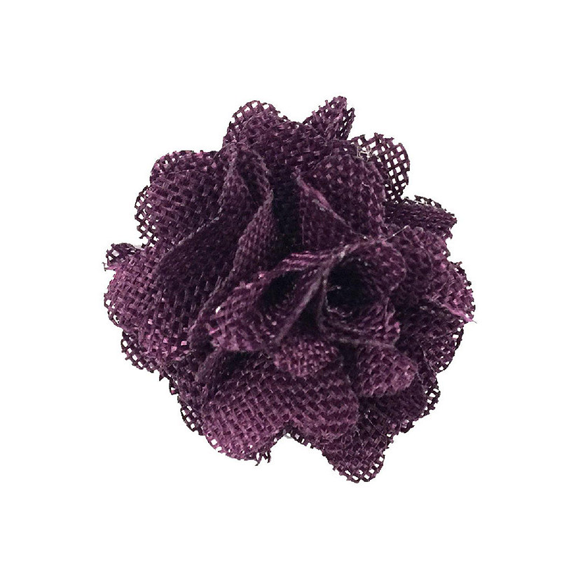 Wrapables Purple Burlap Flower Embellishment Burlap Roses (20pcs) Image