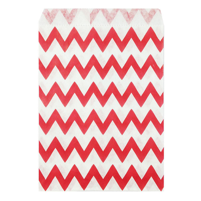 Wrapables Red Chevron Favor Bags (set of 25) Image