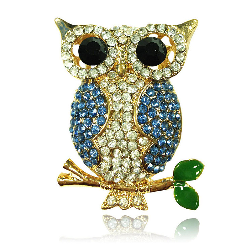 Wrapables Rhinestones animal owl key chains / Blue Image