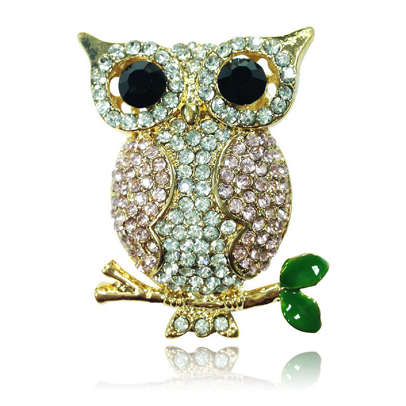 Wrapables Rhinestones animal owl key chains / Pink Image