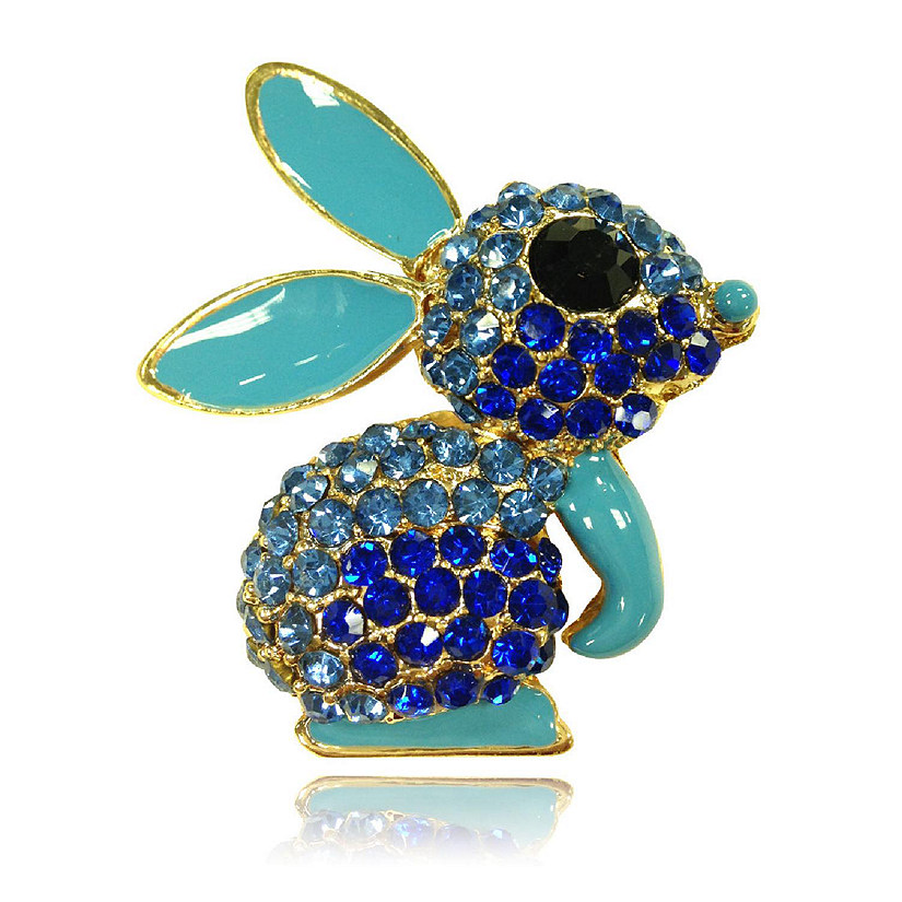 Wrapables Rhinestones rabbit key chains / Blue Image