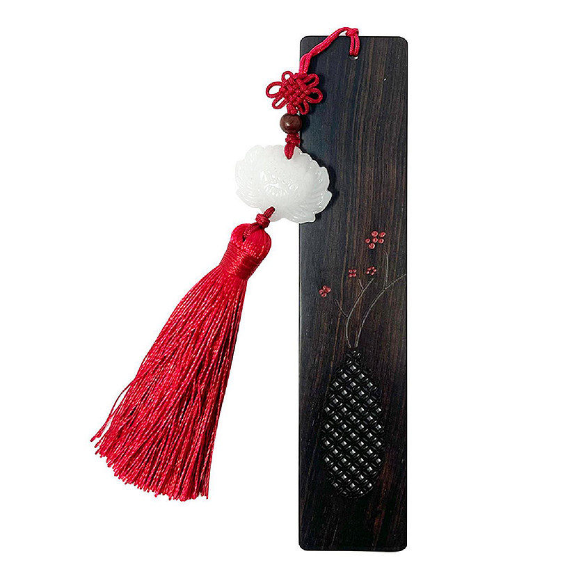 Wrapables Sandalwood Bookmark with Pendant Tassel, Vase Image