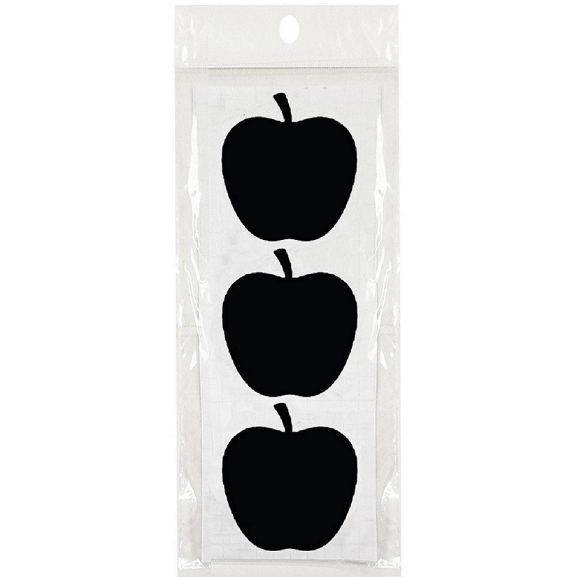 Wrapables Set of 30 Chalkboard Labels / Chalkboard Stickers, 2.6" x 2.5" Apple Image
