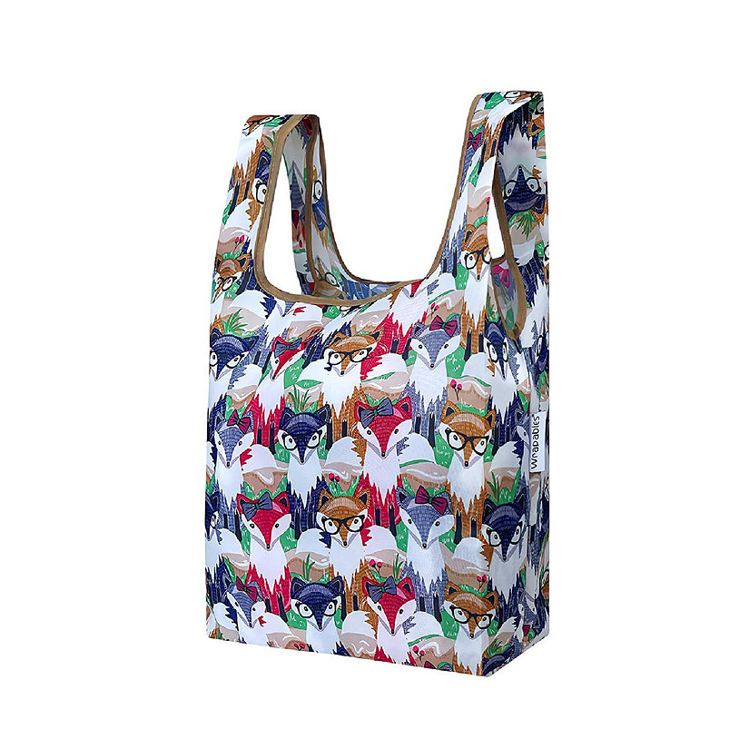Wrapables Small JoliBag Nylon Reusable Grocery Bag, Foxes 2 Image