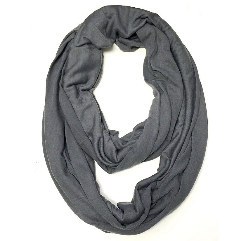 Wrapables Soft Jersey Knit Infinity Scarf, Silver Grey Image