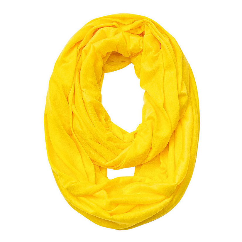 Wrapables Soft Jersey Knit Infinity Scarf, Yellow Image