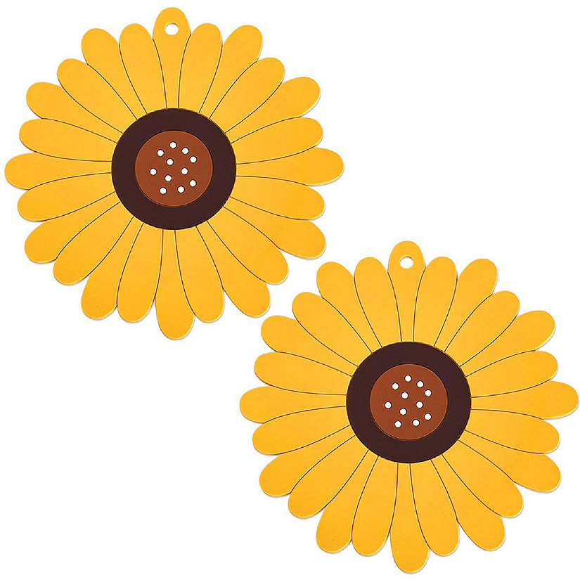 Wrapables Sunflower Coasters, Trivet Mats, Pot Holders (Set of 2), Large Image