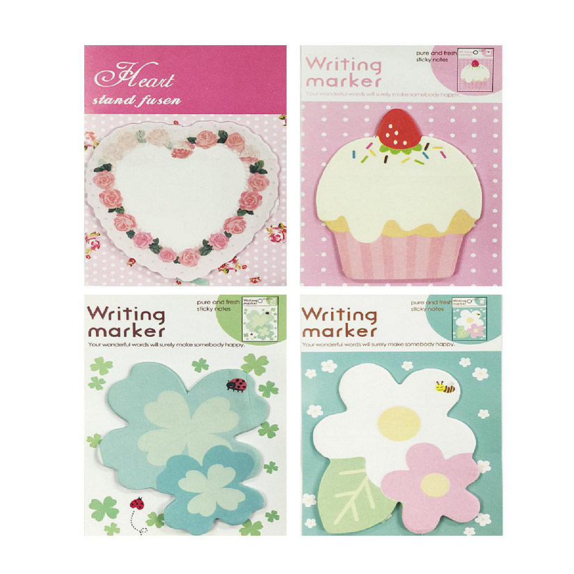 Wrapables Sweet Floral Memo Sticky Notes (Set of 4) Image
