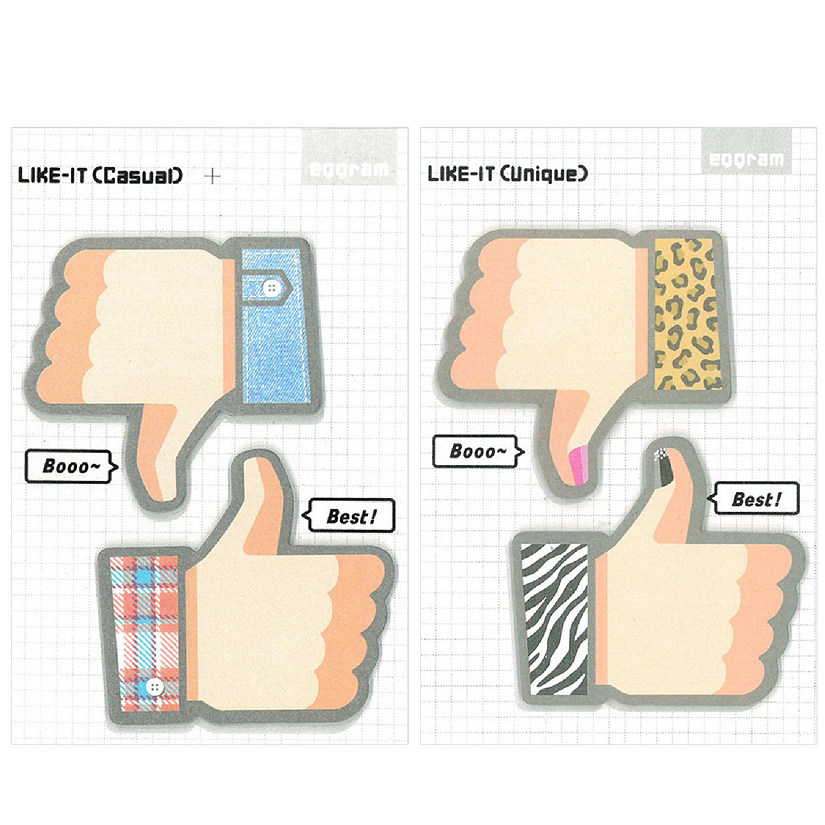 Wrapables Thumbs Up Thumbs Down Sticky Notes (Set of 2) Image