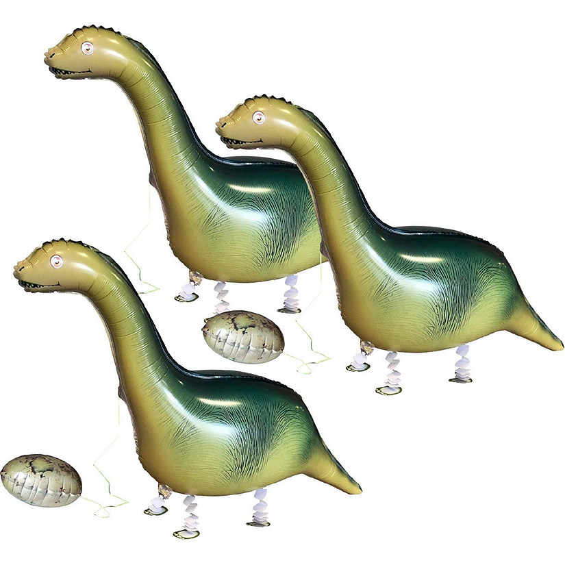 Wrapables Walking Animal Pet Balloon (Set of 3), Dinosaur Image