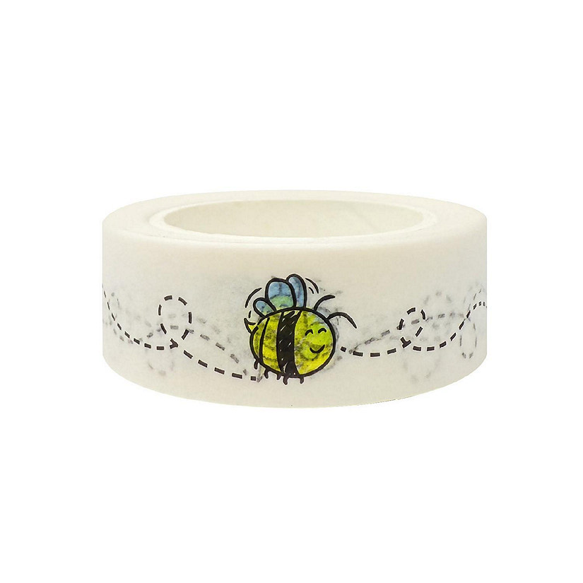 Wrapables Washi Masking Tape, 15mm x 10M, Buzzing Bees Image