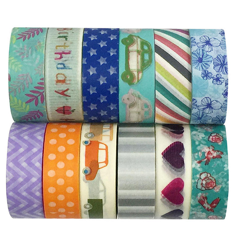 Mini Rainbow Washi Tape Colorful Masking Tape Set (10 Candy Colors