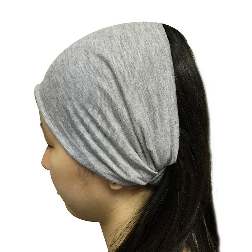 Wrapables Wide Headband Hair Accessory for Dress Up, Light Gray Image