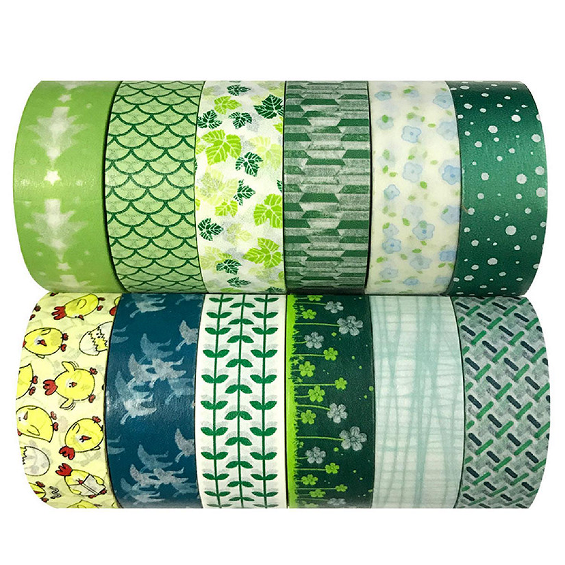 Wrapables&#174; WPSET72 Washi Masking Tape Collection (Set of 12) Image