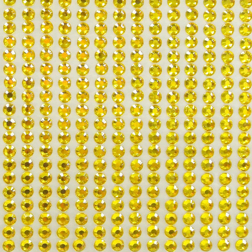 Wrapables Yellow Crystal Diamond Sticker 4mm Adhesive Rhinestones, 990 pieces Image