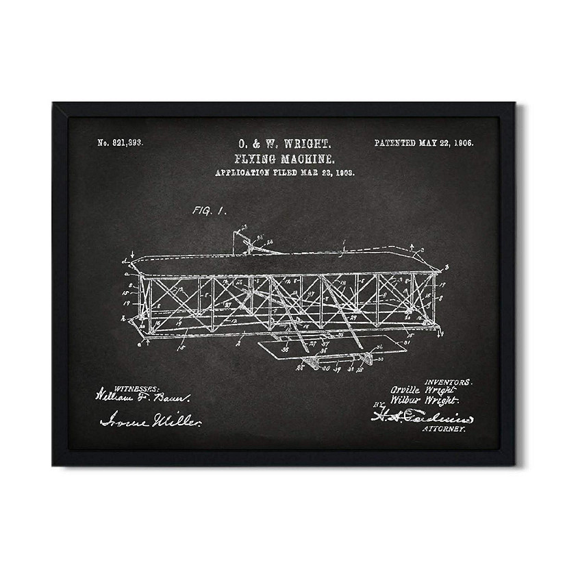 Wright Flying Machine Patent 8.5x11in Image