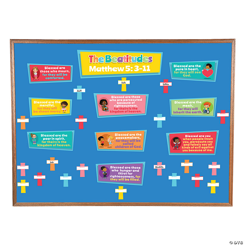 Write-On Beatitudes Bulletin Board Set - 49 Pc. Image