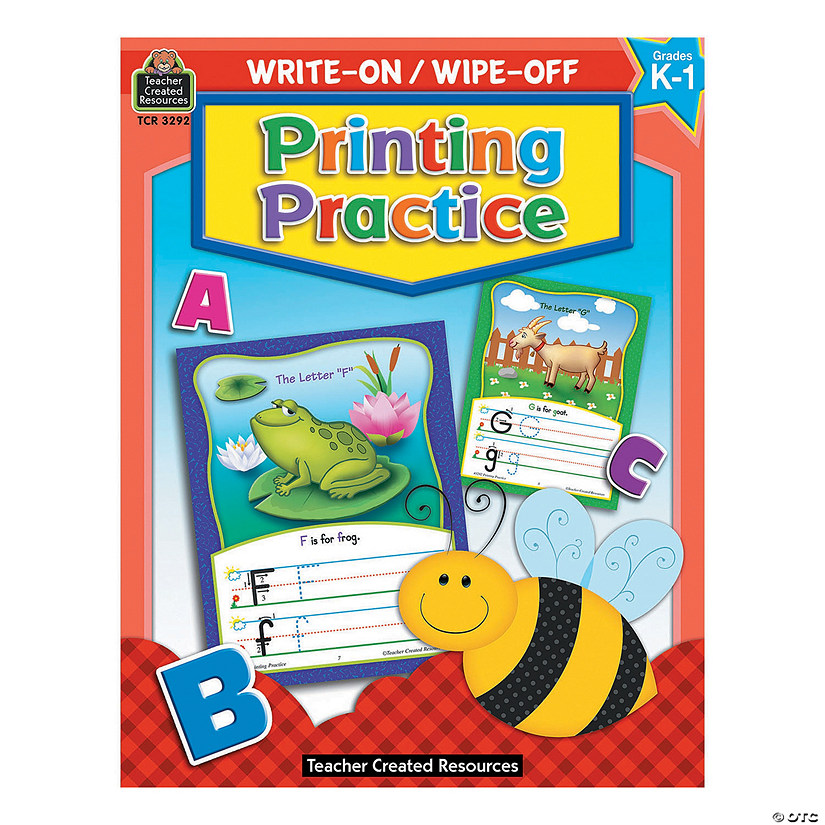 Write On, Wipe Off Printing Practice Book Image