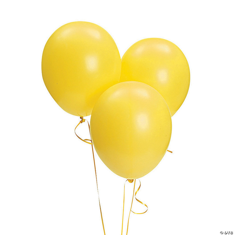 Yellow 9" Latex Balloons - 24 Pc. Image