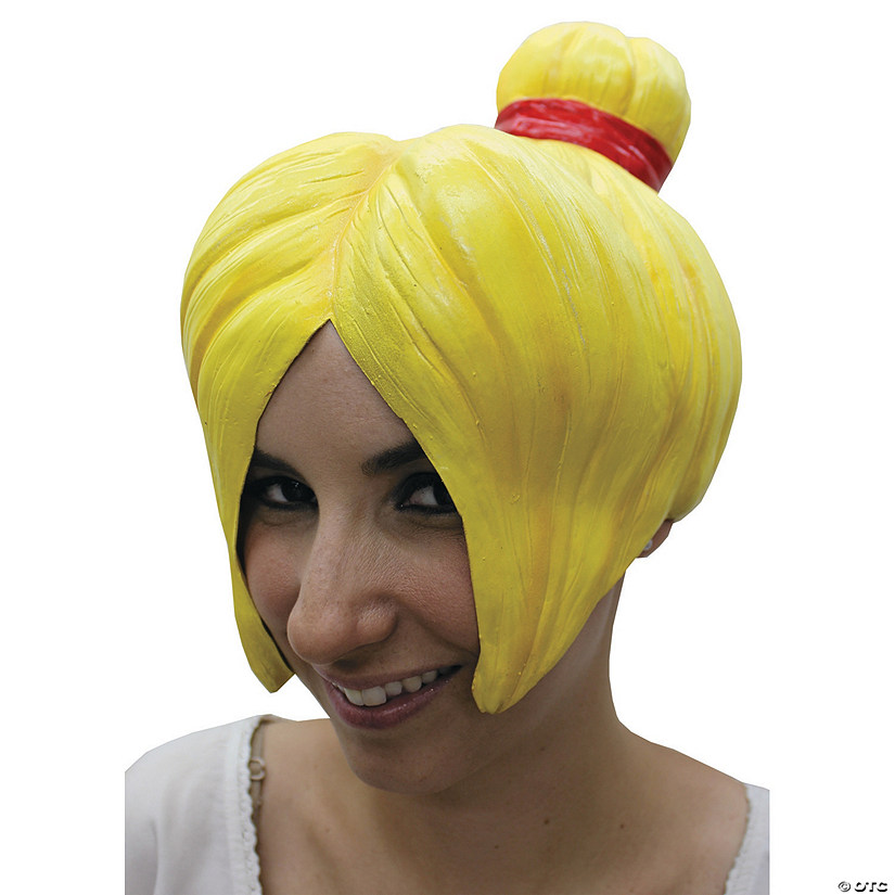 yellow anime wig