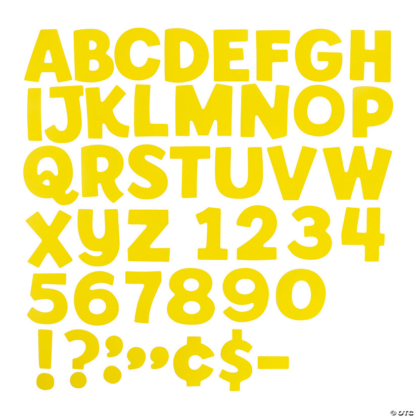 Yellow Bulletin Board Letters Printable Free