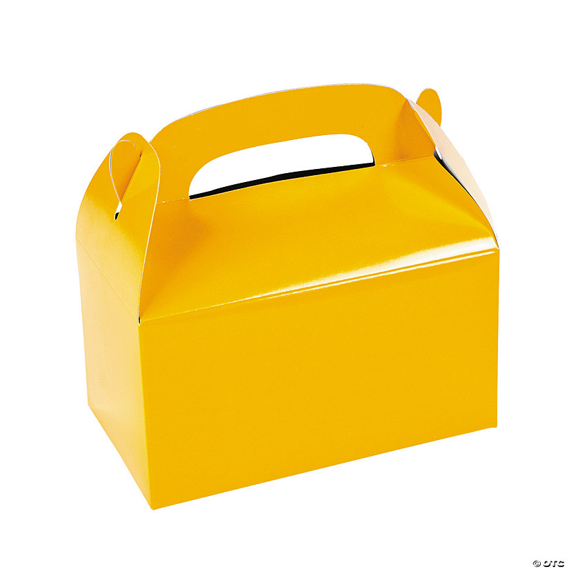 Yellow Favor Boxes - 12 Pc. Image