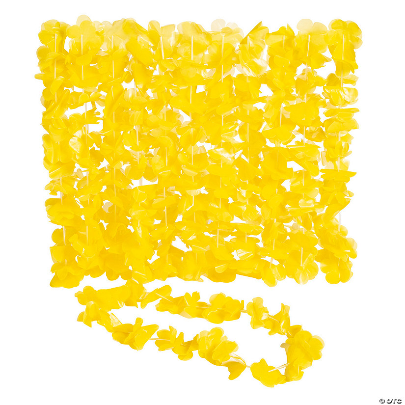 Yellow Flower Plastic Leis 12 Pc. Oriental Trading