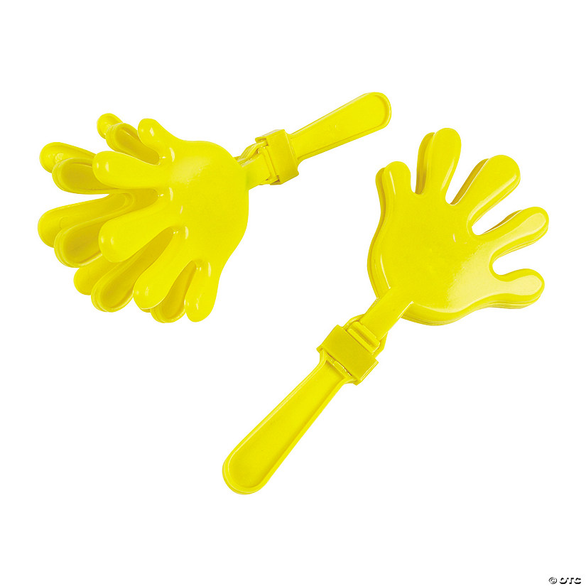 Yellow Hand Clappers - 12 Pc. Image